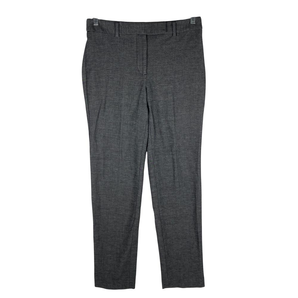 Talbots High Waist Straight Leg Pants 2 Gray Tailored Office Minimalist Career